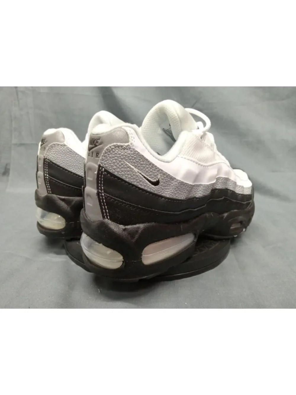 Nike Air Max 95 Big Bubble LTR (GS) Black White Wolf Grey Boys Size 5 NEW NO BOX